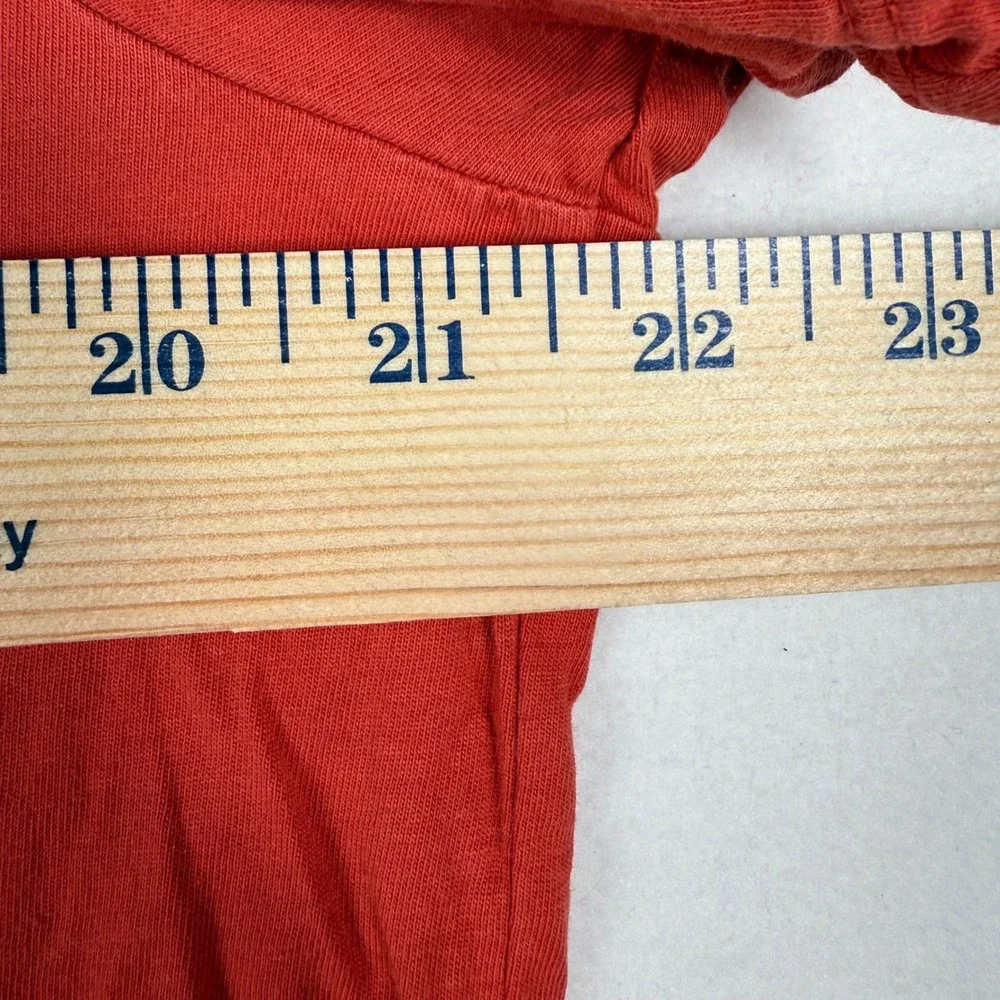 J.Crew Broken-In Henley Shirt Large Red Short Sleeve Minimalist Cotton Tee